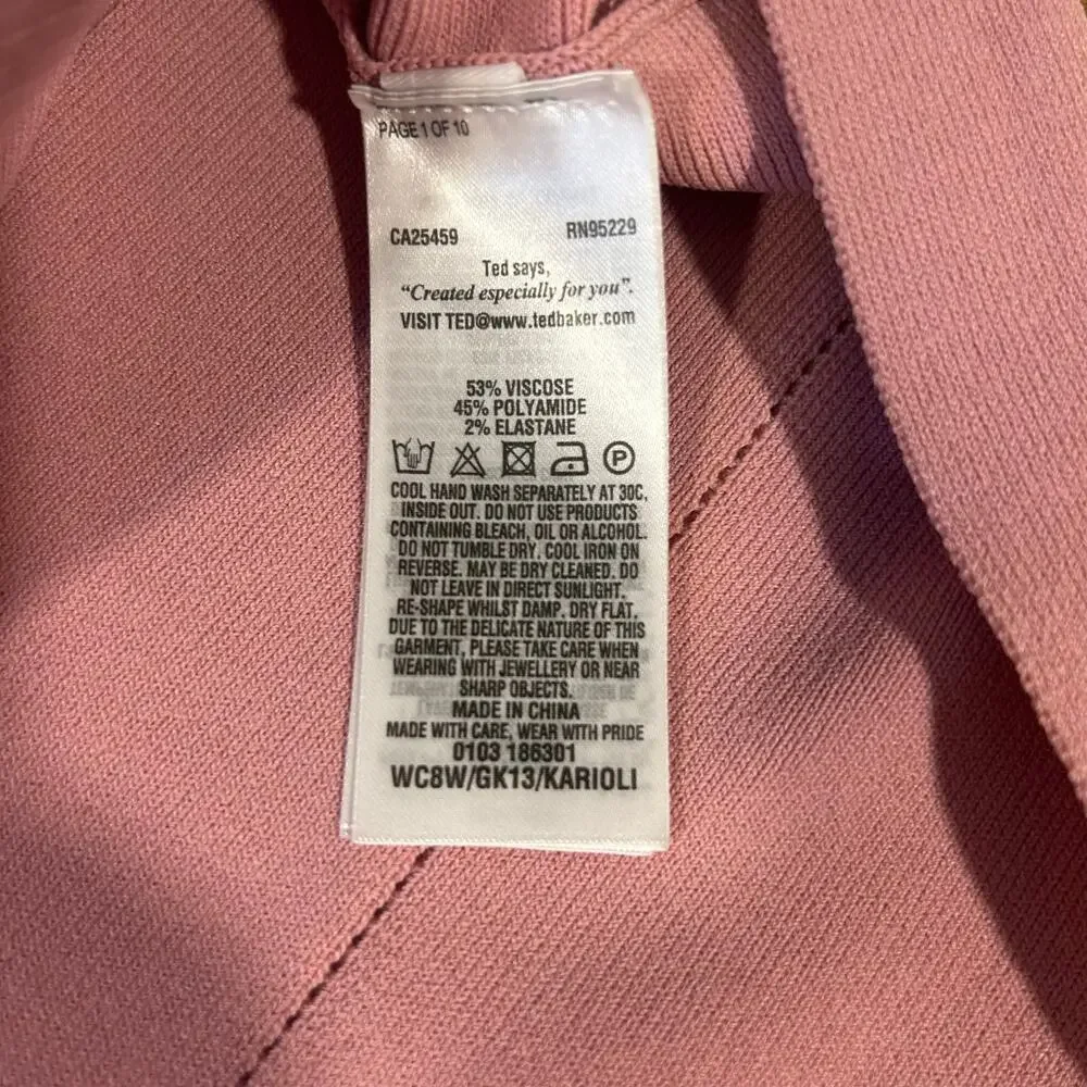 Ted Baker Pink Scalloped Blouse - Picture 9 of 10